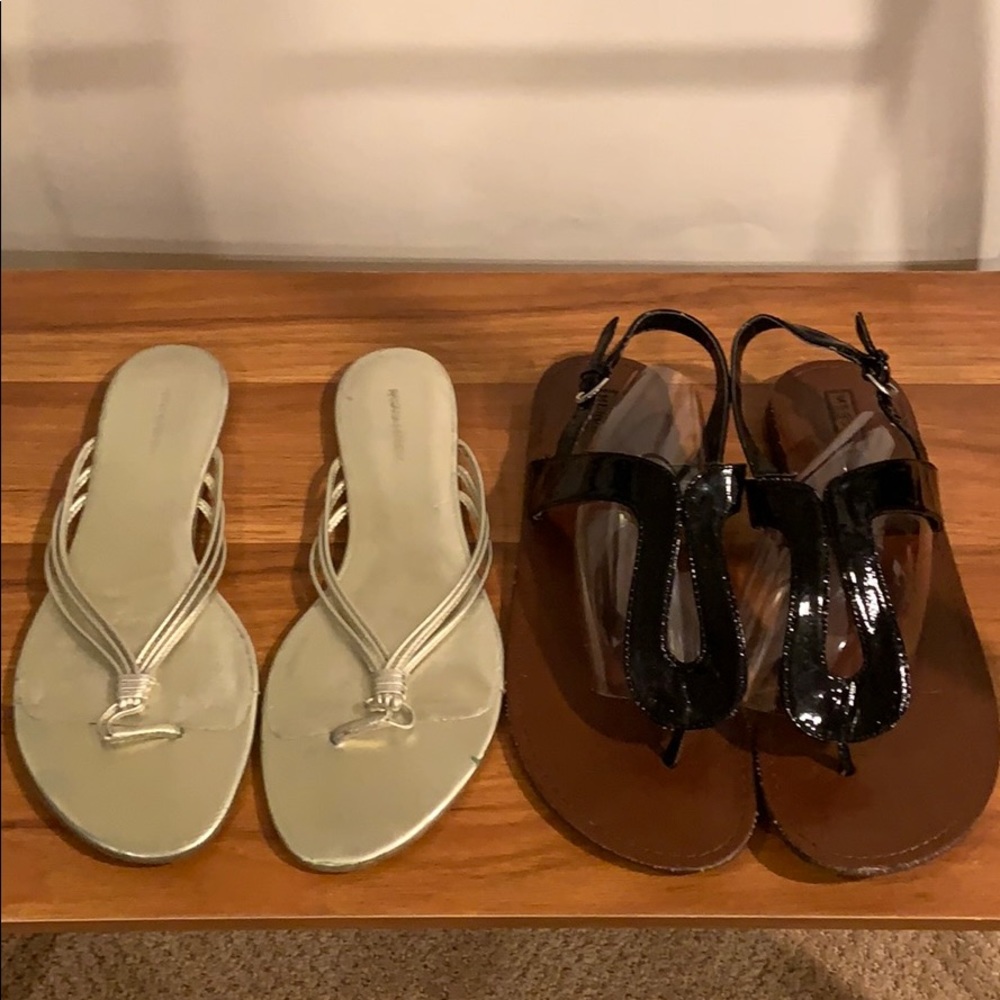 Banana Republic gold sandals & merona size 9.5